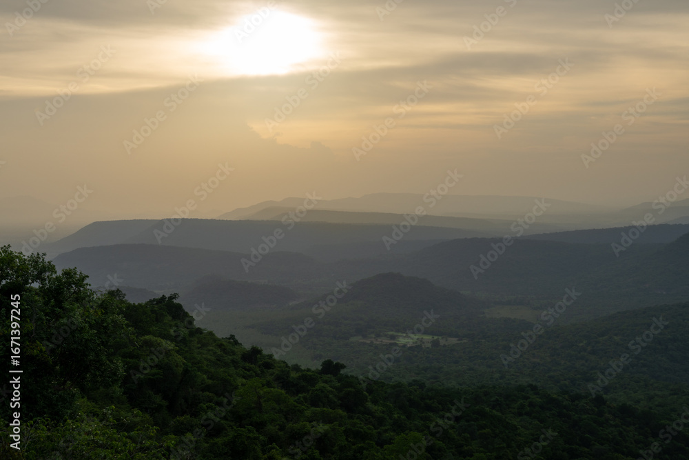 Obraz premium Thailand, Asia, mountains beautiful view, sunset, sunrise