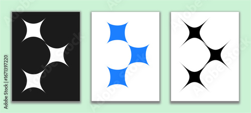 Vector isolated Ai generative stars icon set in black fill star icon vector illustration	