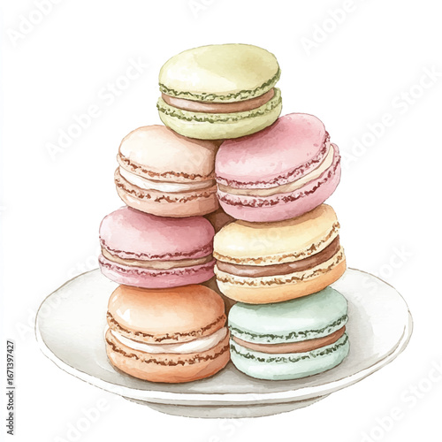 a cute French macarons