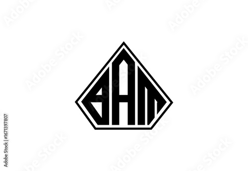 BAM Custom Monogram Logo Design.