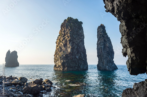 Dramatic Coastal Rock Formations at Ulleungdo Island, Korea