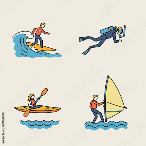 Watersport icons