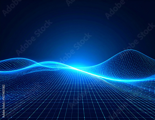 Wallpaper Mural Abstract digital waves background Torontodigital.ca