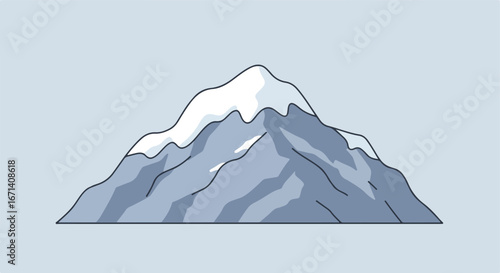 Snowy mountain peak