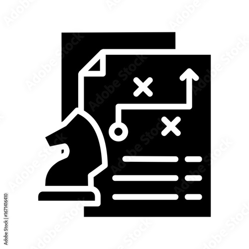 Strategy Icon Vector Illustration Glyph Version