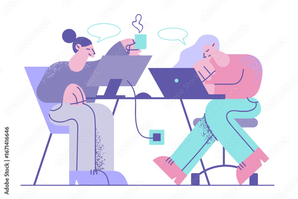 Fototapeta premium Working process, modern office concept