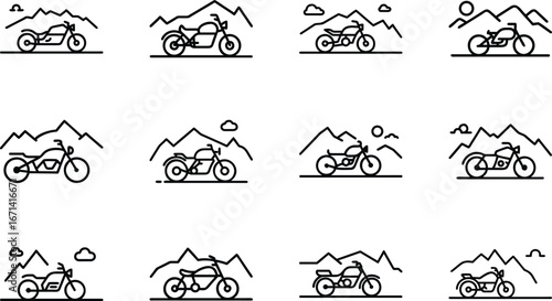 Bundle A Retro Motorcycle Cruising On An Open Road With M 