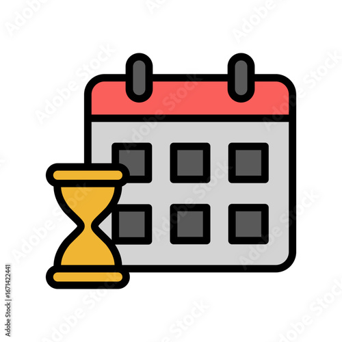 Deadline Icon Vector Illustration Color Version
