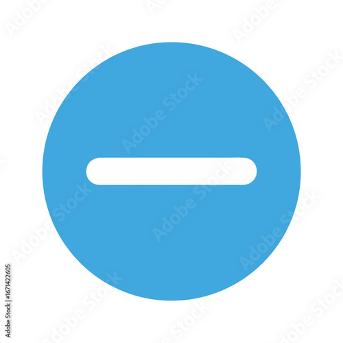 blue glossy button with exclamation mark
