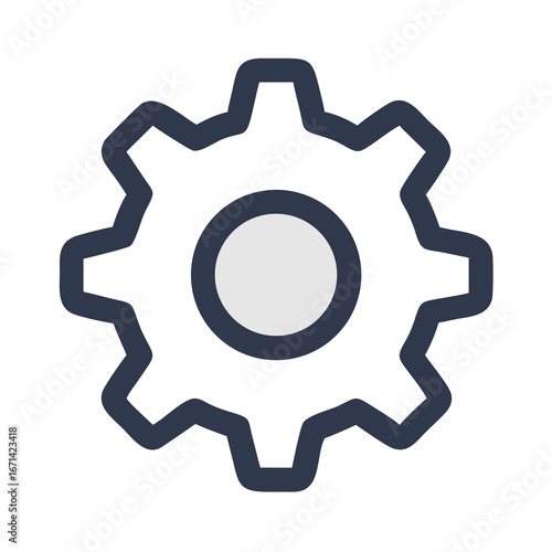 gear icon on white background
