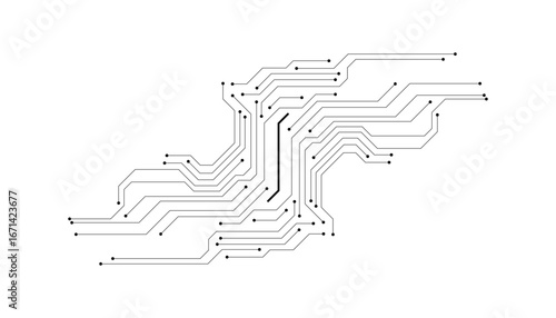 Abstract digital background with technology circuit board texture. Electronic motherboard illustration. Communication and engineering concept. Vector illustration