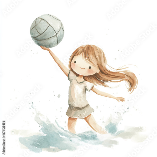 a cute girl Water Polo