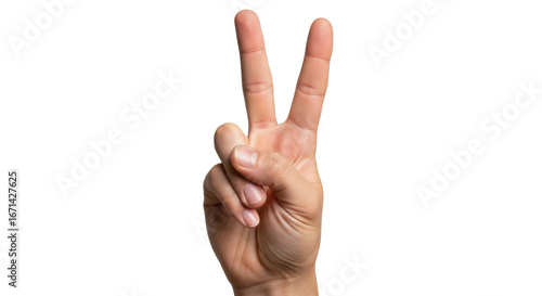 Obraz na płótnie Isolated Hand Making Peace Sign
