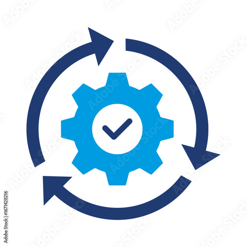 Continuity Icon Vector Illustration Blue Version