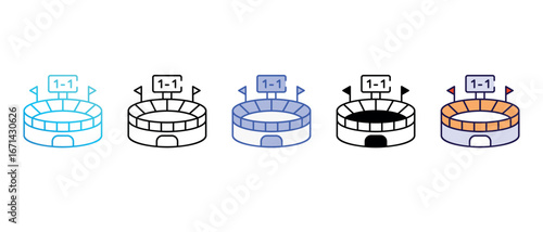 Stadium icon design with white background stock illustration