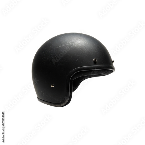Sideview of classic helmet on transparent background PNG Generative AI 