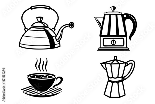 Collection of Coffee and Tea Brewing Devices.