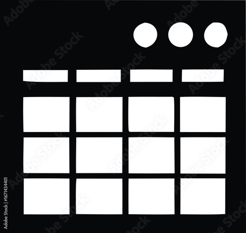 Modern electronic music production device with grid layout and circular controls representing beatmaking and sampling
