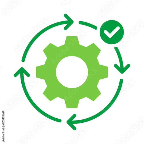 Automation Icon Vector Illustration Green Version