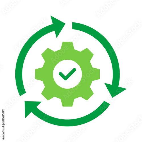 Continuity Icon Vector Illustration Green Version