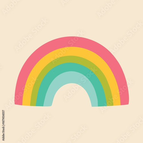 Hand drawn pastel rainbow vector background with textured artistic abstract color strokes