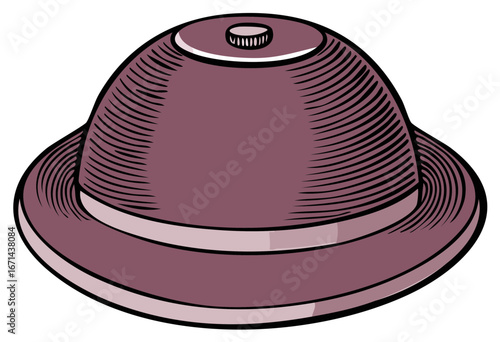 Classic Pith Helmet Vector Illustration: Vintage Style Summer Sun Safari Hat Fashion Icon