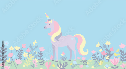 Unicorn in meadow (1)
