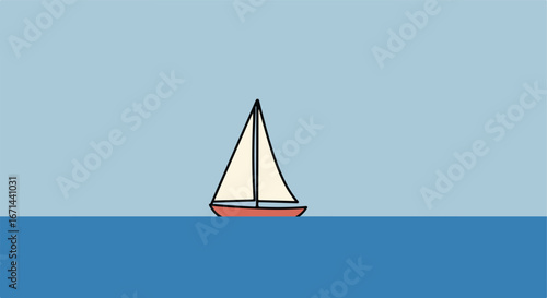 Minimalist sailboat