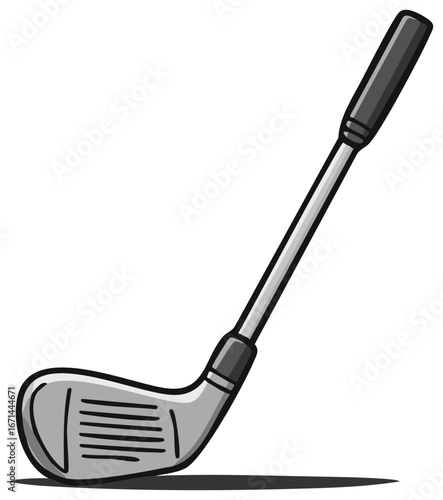 Vector Illustration of a Golf Club Driver in Clean Cartoon Style for Sport Design