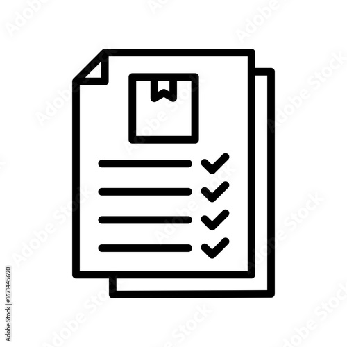 Inventory Icon Vector Illustration Line Version