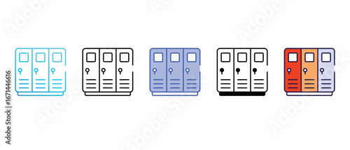 Locker Room icon design with white background stock illustration