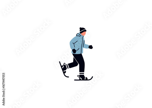 icon of a person snowshoeing