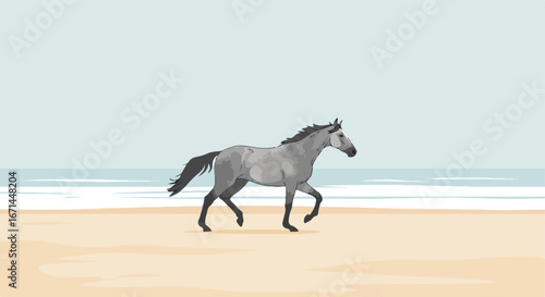 Horse on beach