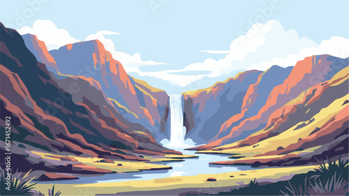 Canyon valley landscape view