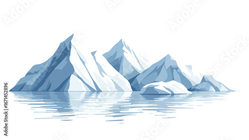 Iceberg floating in ocean