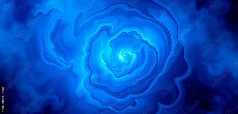 Fototapeta premium Abstract swirling nebula texture, vibrant blue hues, background, gradient