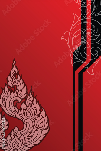 Thai pattern background image design vector illustration