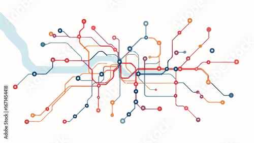 Abstract digital network art