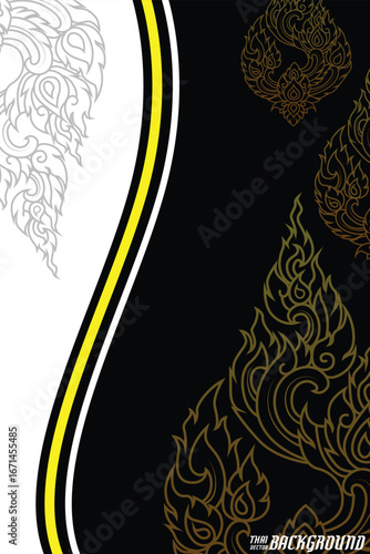Thai pattern background image design vector illustration