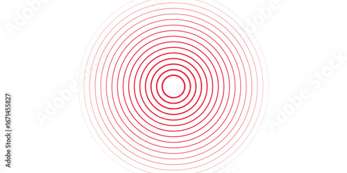 Pain circle red icon for medical painkiller drug medicine. Vector red circles target spot symbol for pill medication design template of body or muscular  modern