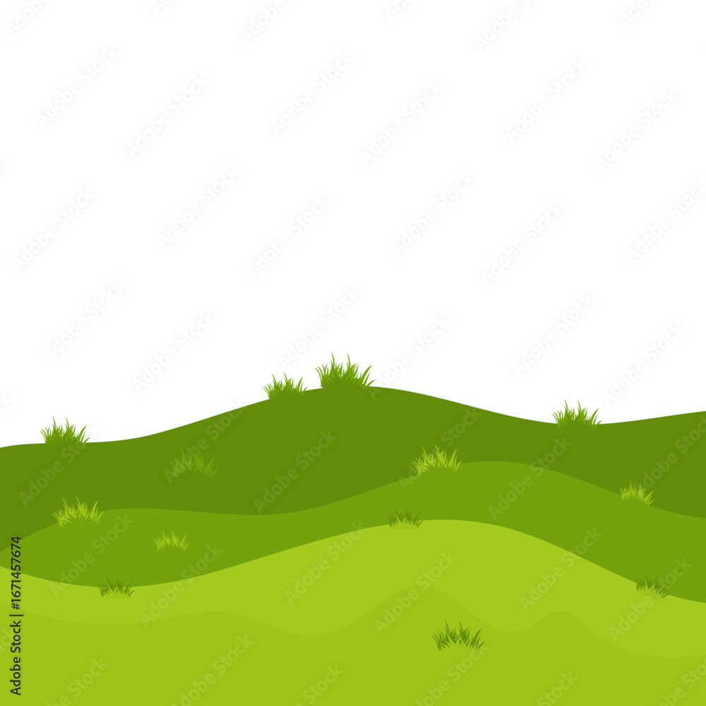Obraz premium Green Field Illustration