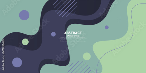Abstract dark green wave background. Trendy and simple wave shape is a seamless color pattern design. Horizontal wave background. Vector eps10