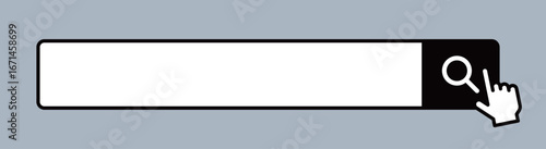 検索枠と指差しアイコン