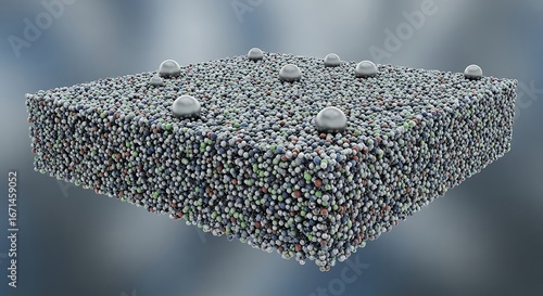 Closeup View of a Porous Material Structure.
