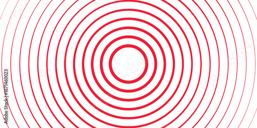 Pain circle red icon for medical painkiller drug medicine. Vector red circles target spot symbol for pill medication design template of body or muscular  modern