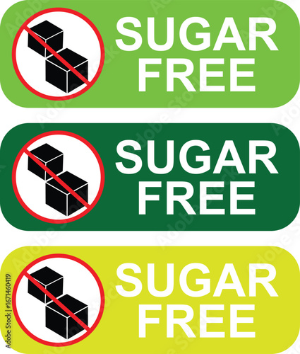 Sugar Free Badges for Natural and Healthy Product Promotion