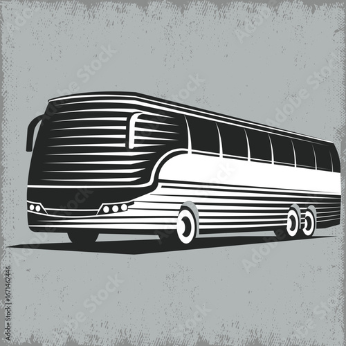 School Bus Illustration Black and White Silhouette