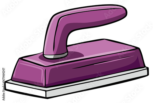Illustrative Purple Smoothing Concrete Float Tool for Construction Projects and DIY Tasks