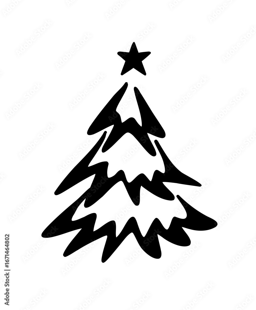 Obraz premium christmas tree Sharp Shine