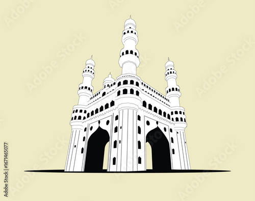 Charminar Line art